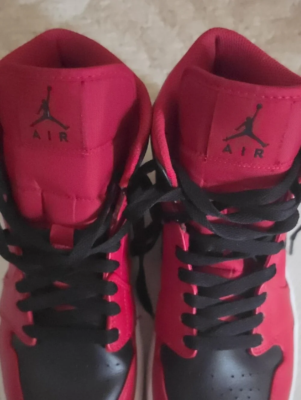 Nike Red and Black High-Top Basketball Sneakers